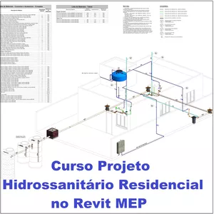 Projetar Bim - Projeto Hidrossanitáio Água Fria e Esgoto no Revit
